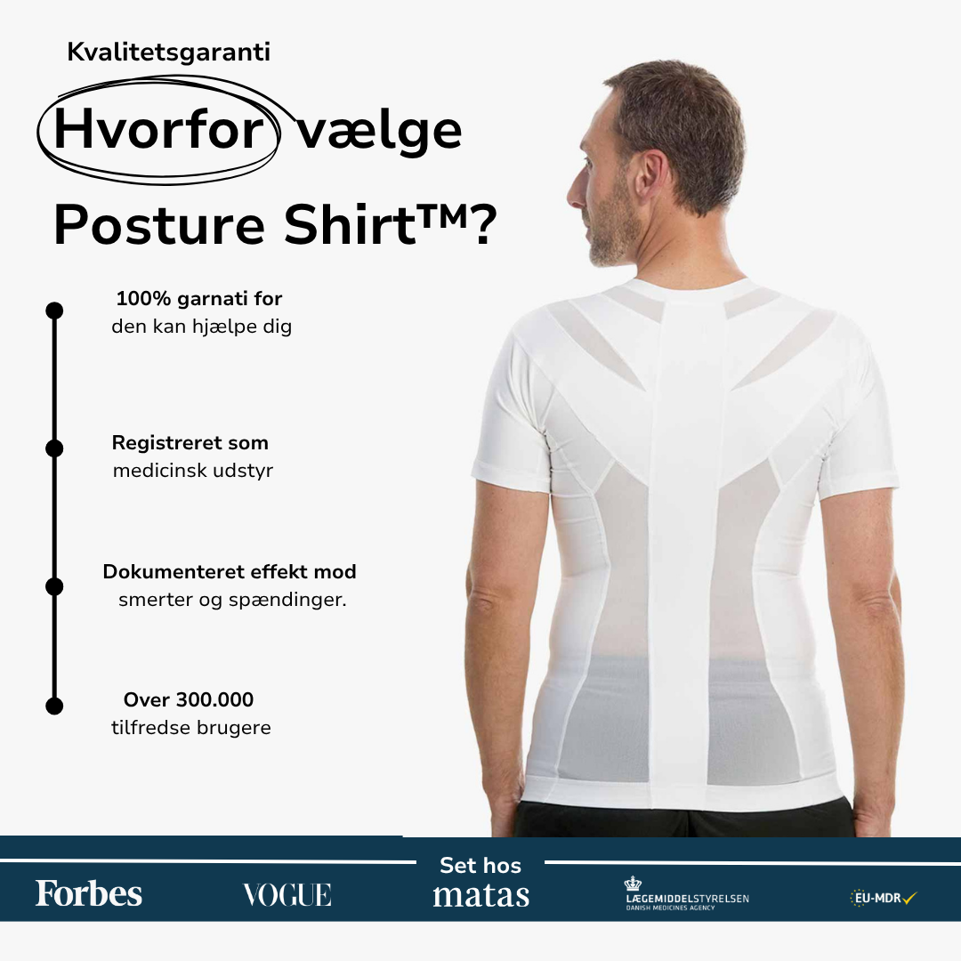 Men's Posture Shirt™ Zipper - Hvid