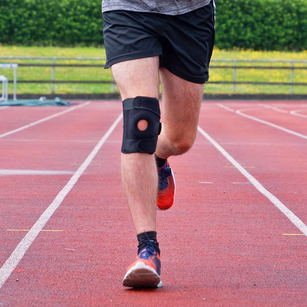 justerbart knæbind til løb