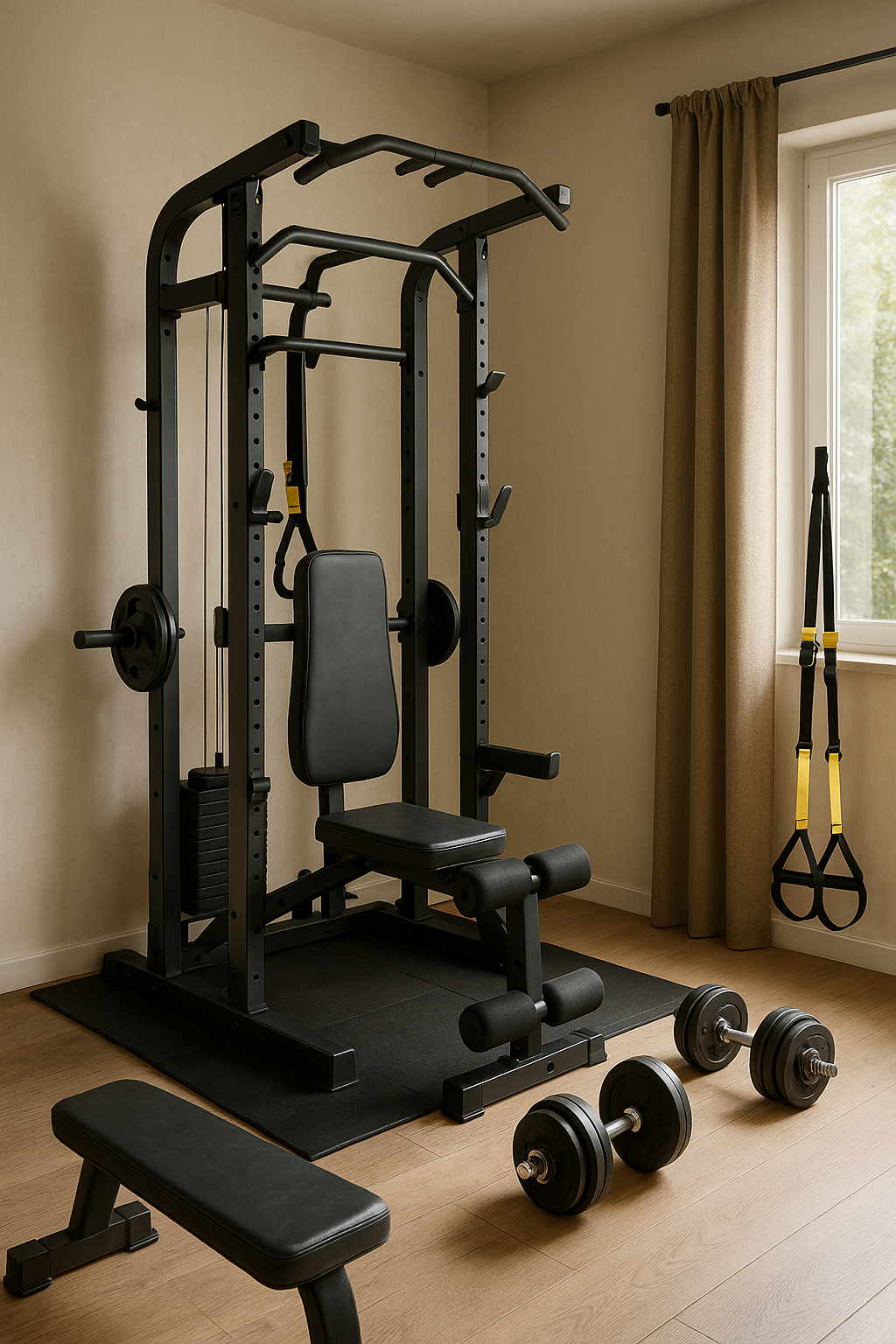Hjemmetræning udstyr der giver dig et komplet home gym på minimal plads