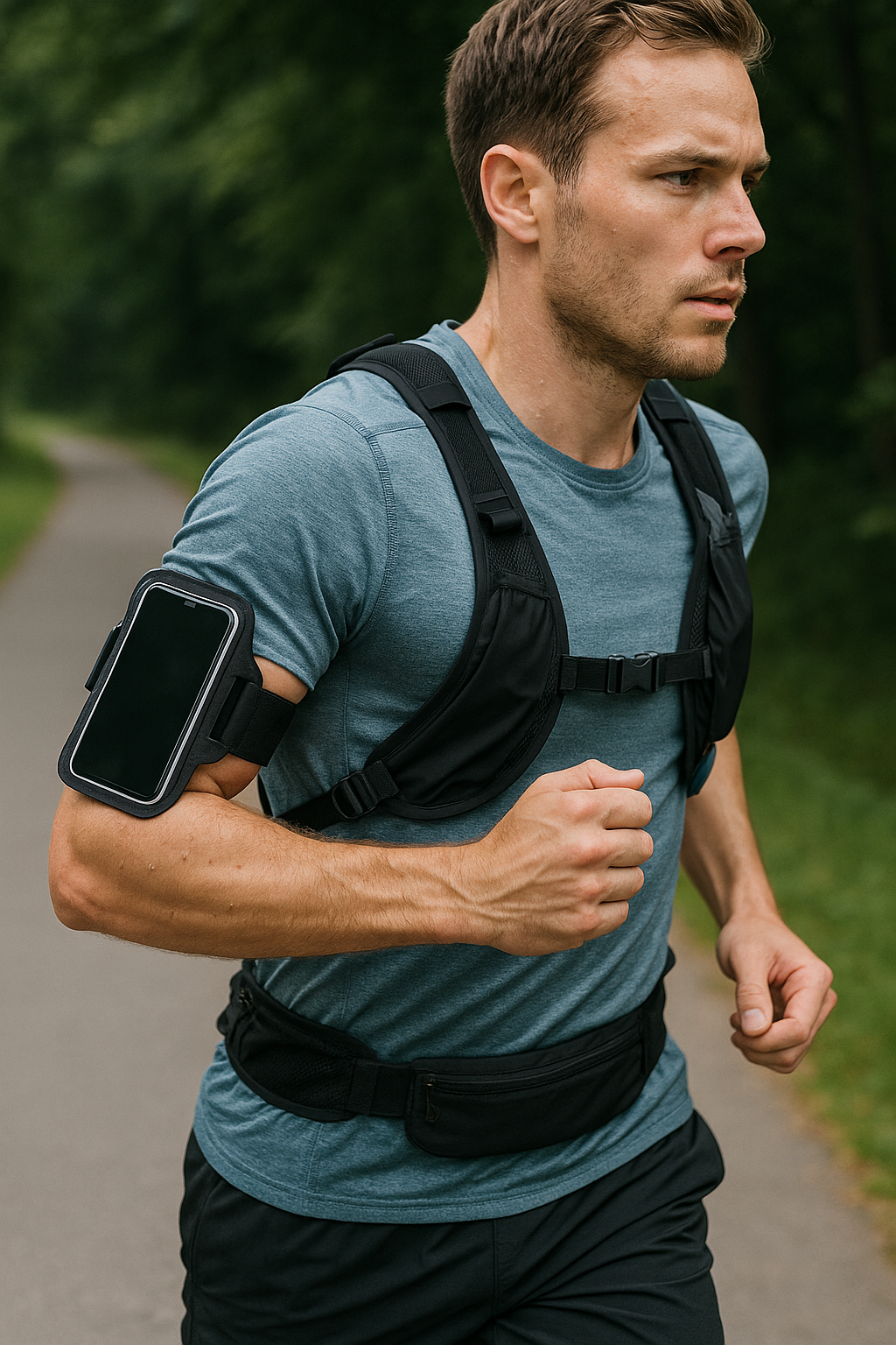 Telefonholder til løb der sidder sikkert og føles let hele vejen