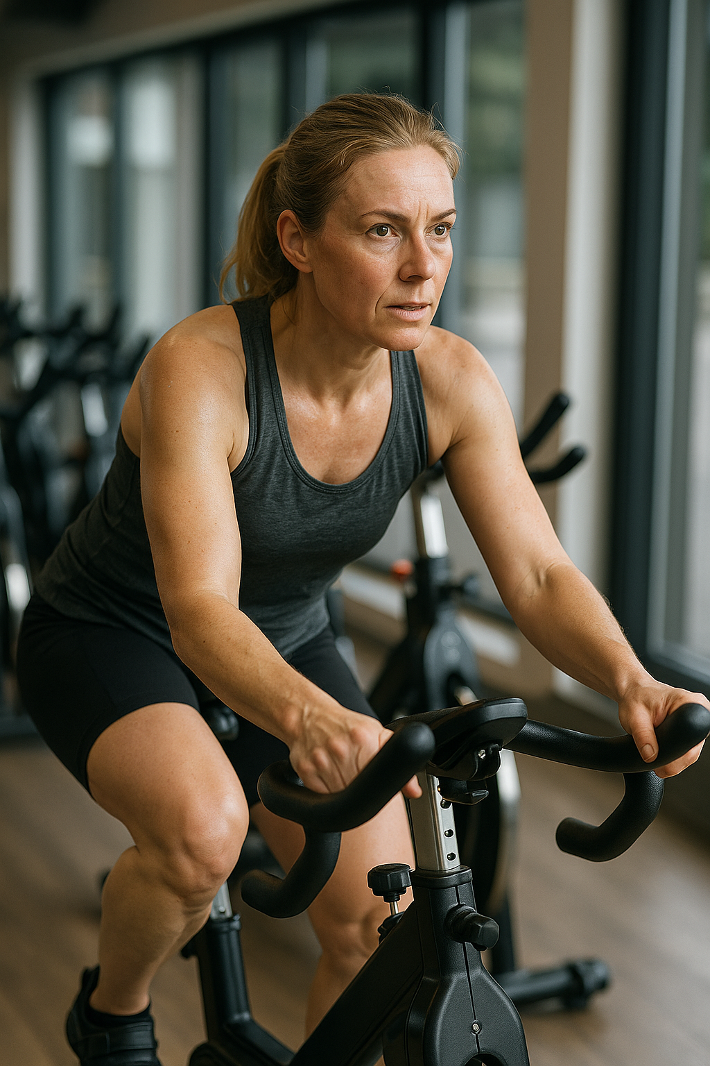 Spinning der styrker konditionen uden at belaste ryggen