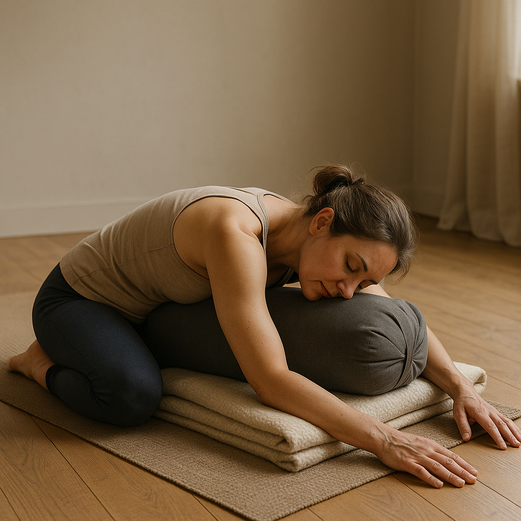 Yin yoga øvelser der løsner spændinger i hofter og ryg for begyndere