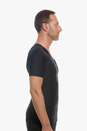 holdningskorrigerende t shirt med lynlås til mænd