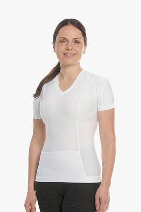 hvid holdningskorrigerende trøje til kvinder